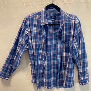 George Men's Classic Fit Button-Down Shirt Long Sleeve Size L